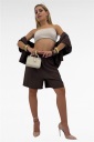completo camicia e shorts tonfano